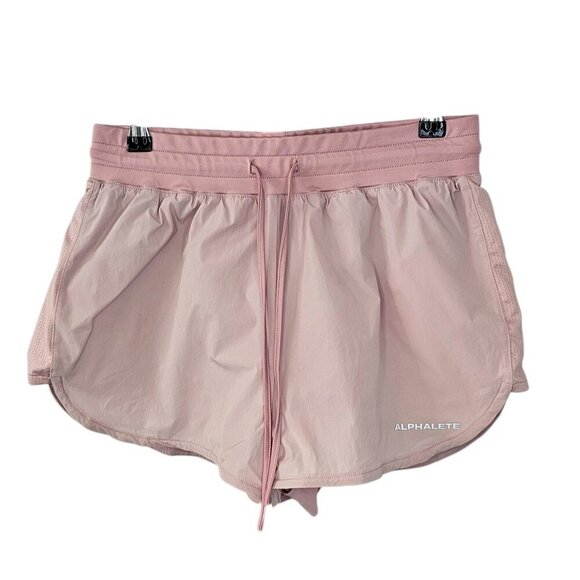 Alphalete Womens Athletic Shorts, Lined, Pink, High Rise, Running, Size Small - Picture 1 of 7